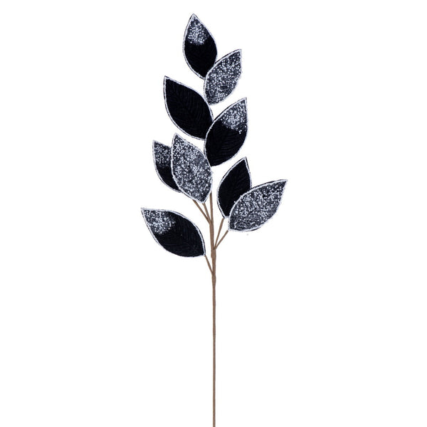 Tige feuillage 32" velours noir