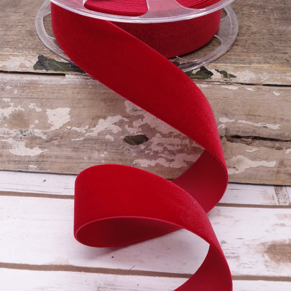 Ruban velours suisse écarlate 1 cm x 10 m