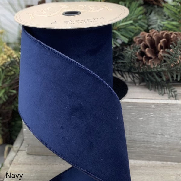 Ruban en velours et taffetas bleu marin – 6cm x 9 m