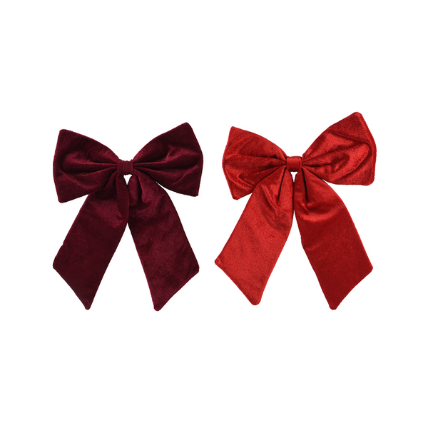 Boucle décorative assorties rouge et bourgogne 30 cm