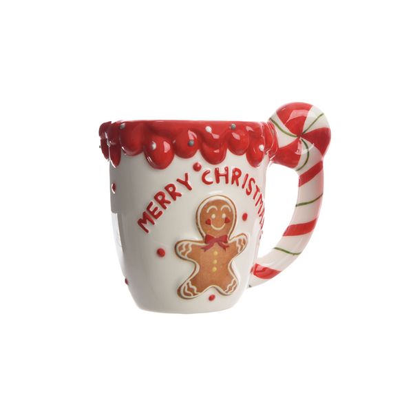 Tasse de Noël assortie motif bonhomme pain d’épice