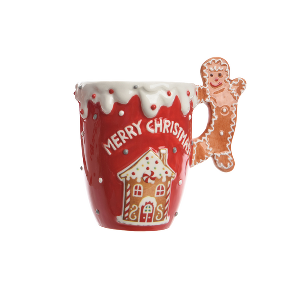 Tasse de Noël assortie motif bonhomme pain d’épice