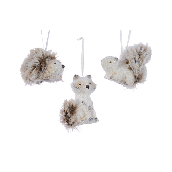 Ornement animaux de la forêt de Noël assortis