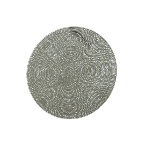 Assiette miroir décoratif en verre assorti