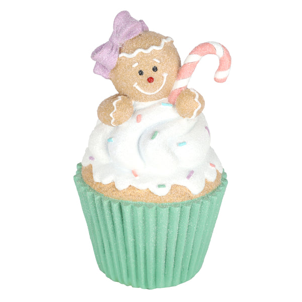 Cupcake pain d’épices en polyrésine – 16.5cm