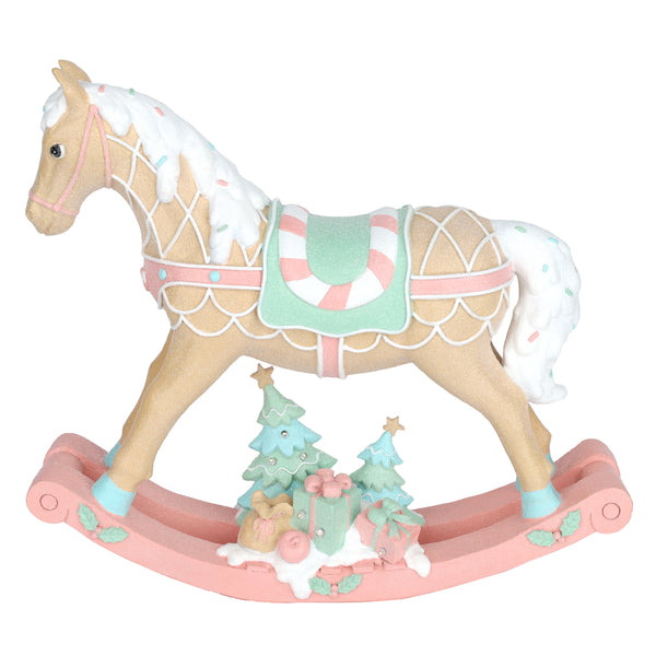 Cheval à bascule pain d’épices en polyrésine – 37cm