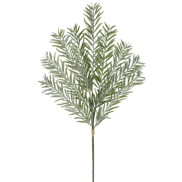 Tige d’if pailletée verte 33''