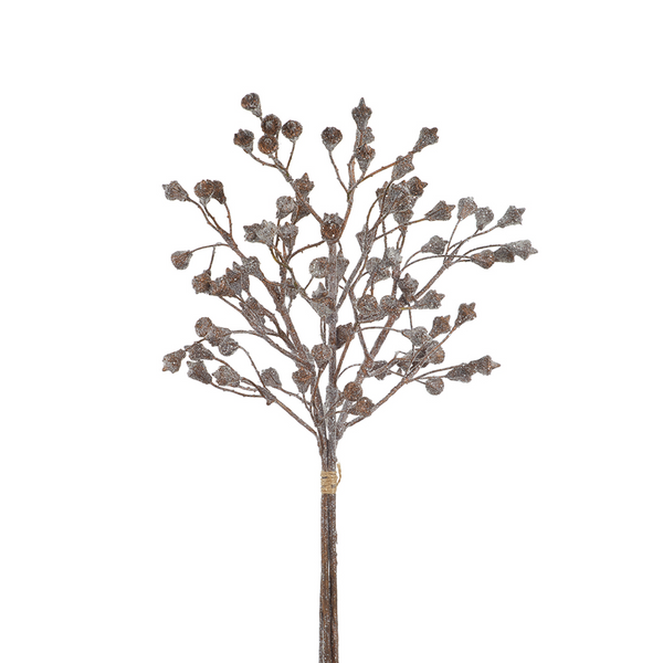 Tige de cosses pailletées brunes 21''