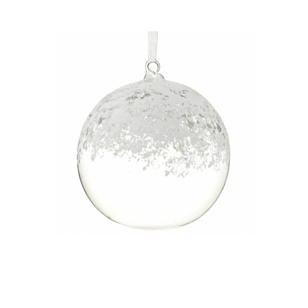 Snowy glass ball