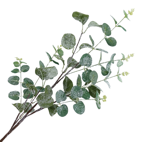 Tige de feuilles d’eucalyptus givrées 37,5''