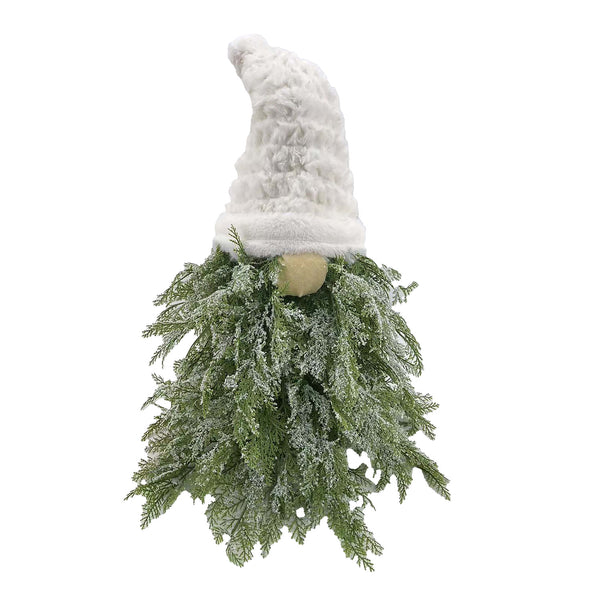 Gnome en pin vert et chapeau fourrure 15,5'' x 19,5''