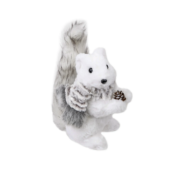 Écureuil blanc fausse fourrure 8,5''
