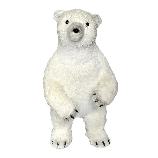 Ours debout fausse fourrure blanche 20,5''