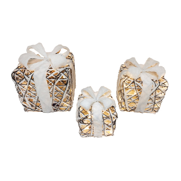 Boîte cadeau vigne naturelle avec lumières