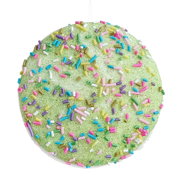 Ornement macaron bonbon vert 3,5''
