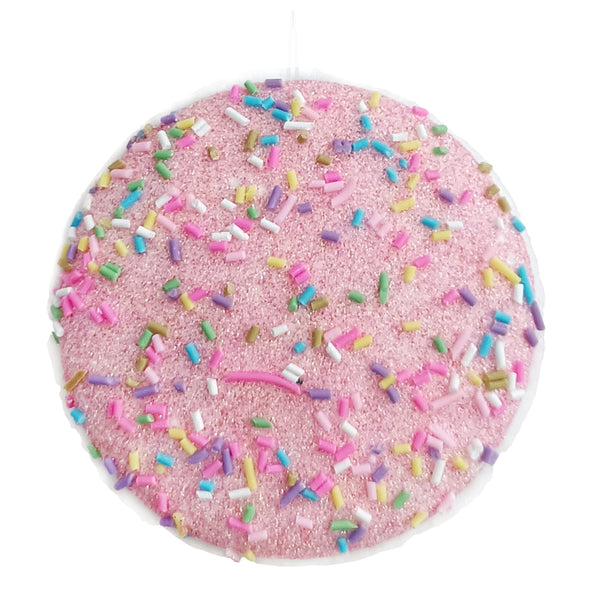 Ornement macaron bonbon rose 3,5''