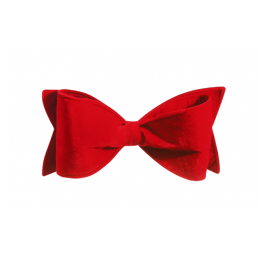 Boucle en velours rouge 20 pouces