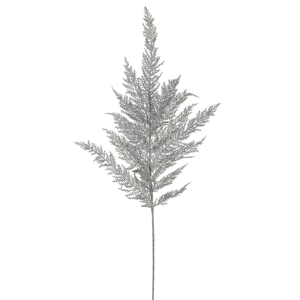 Tige de cèdre givré et feuillage saupoudré 40''
