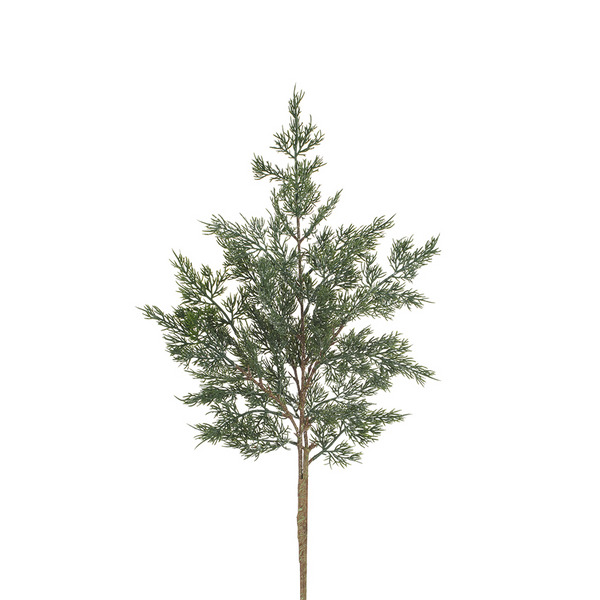 Tige de cèdre pailletée verte 34''