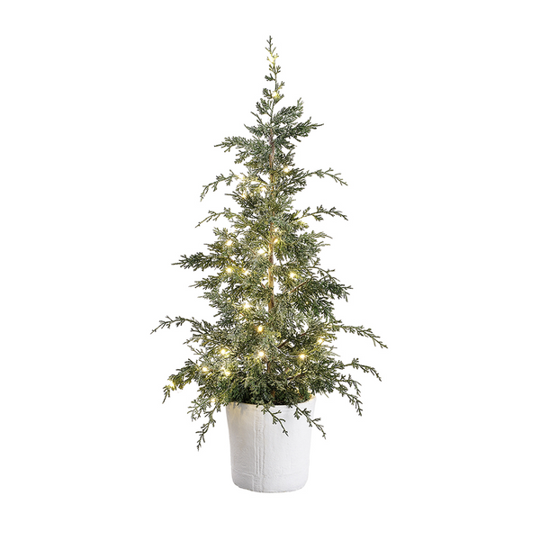 Arbre de cèdre enneigé lumineux 38''