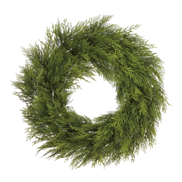 Couronne de cèdre naturel style sauvage 44''