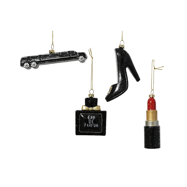 Matching black glamour ornament