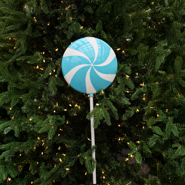 Sucette aplatie bleu pâle 26"