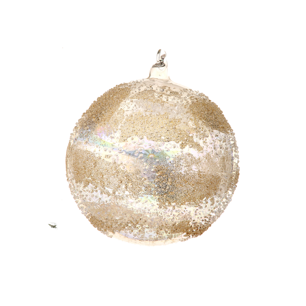 Boule en verre perlé à fossettes 5"