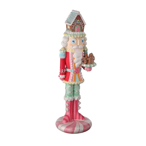 Casse-noisette en résine thème bonbon avec gâteau 18"