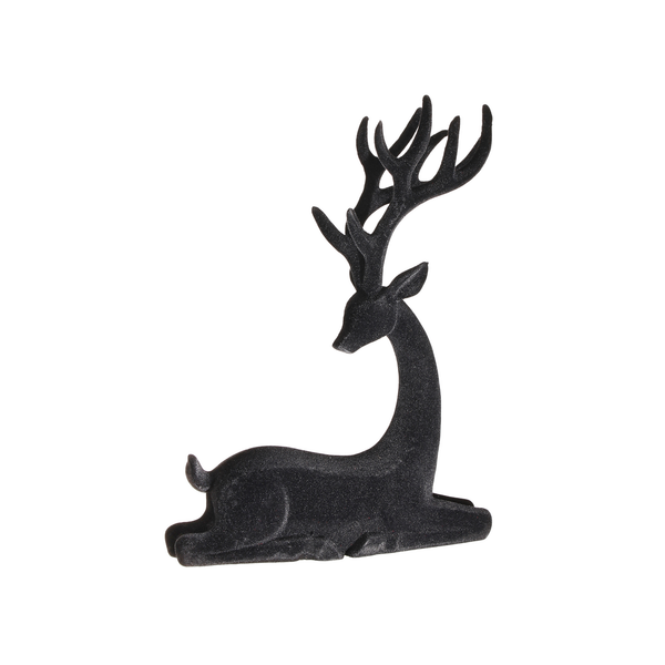 Cerf en résine velours noir 10"