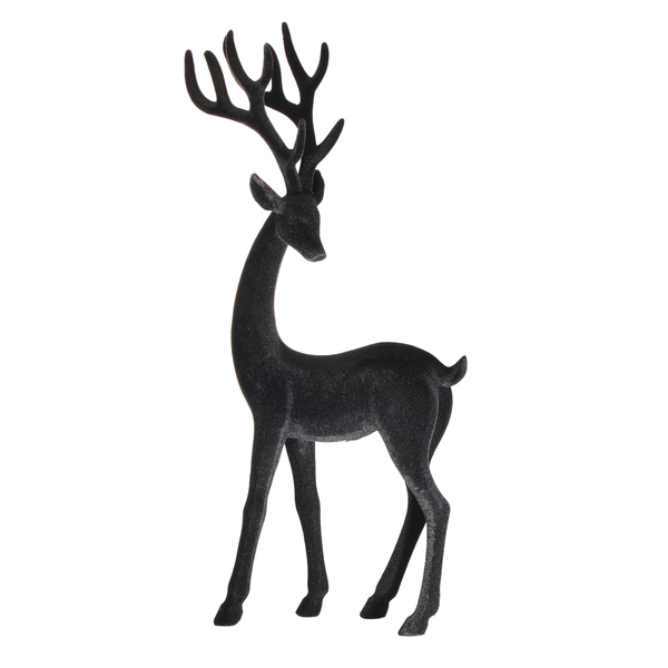 Cerf en résine velours noir 14,5"