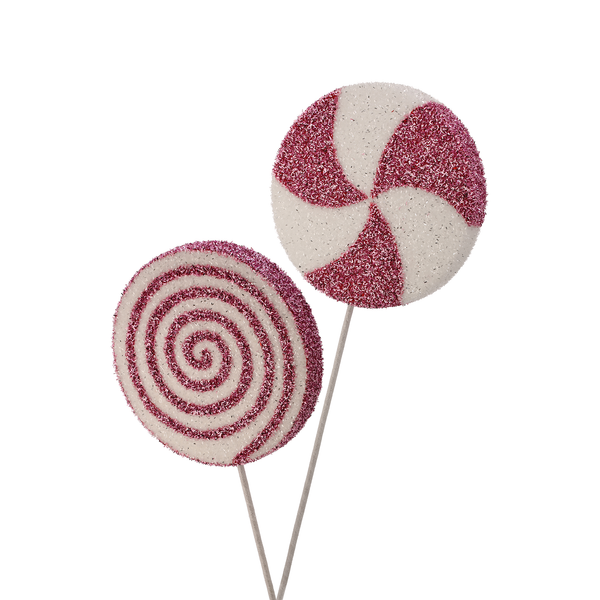 Sucette mousse rose et blanche