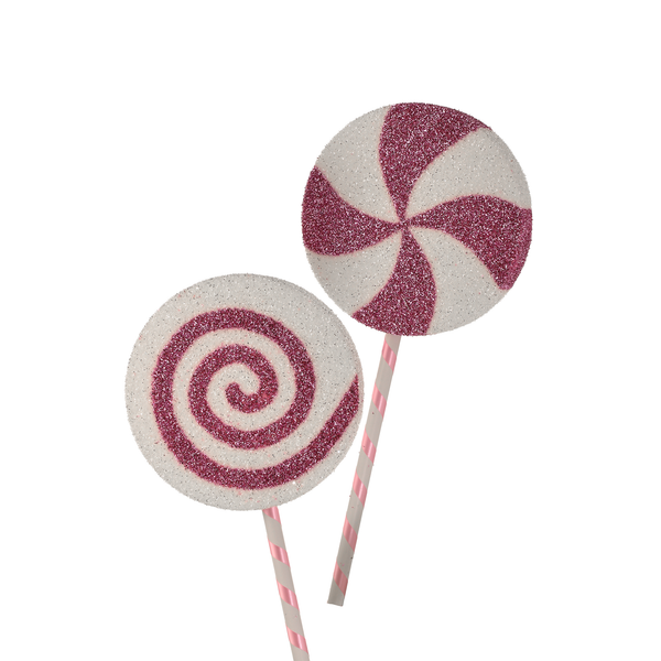 Sucette mousse rose et blanche