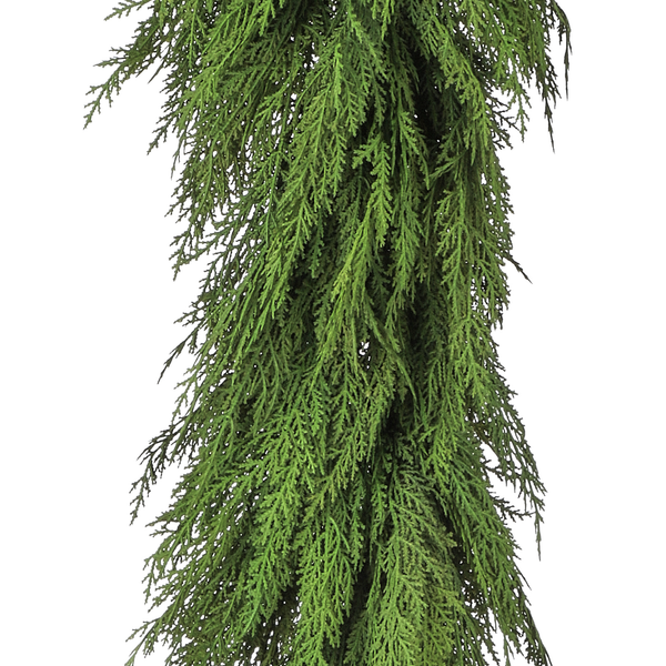 Guirlande de cèdre haut de gamme toucher réaliste 72"