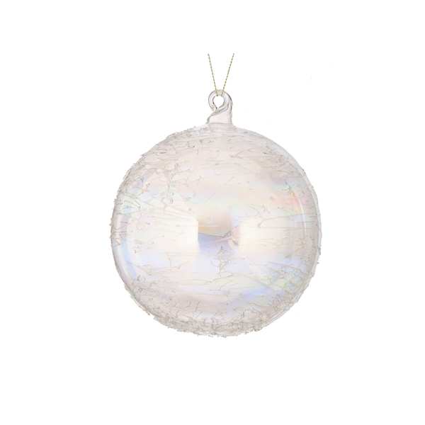 Boule en verre gravé 6"