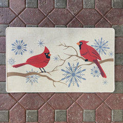 Two Cardinals Rug 1.5' x 2.5'