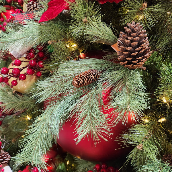 Pine Stem with Green Pinecone 27"