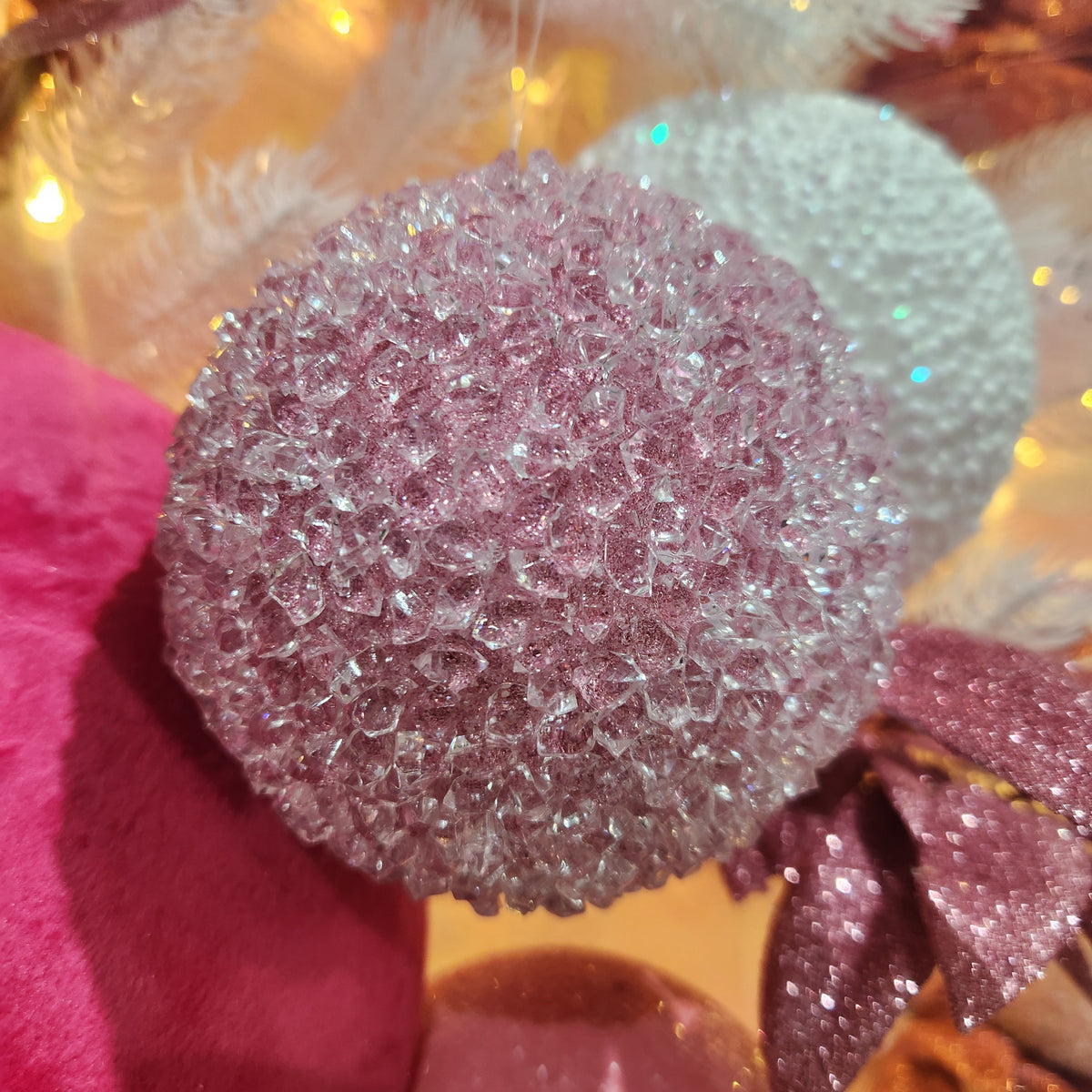 4" Pink Crystal Ball