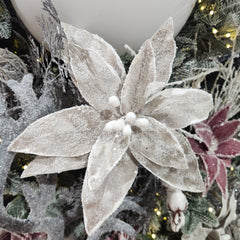 Tige de poinsettia sucré taupe 22"