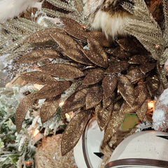 Tige de feuilles de laurier brillantes marron 23"