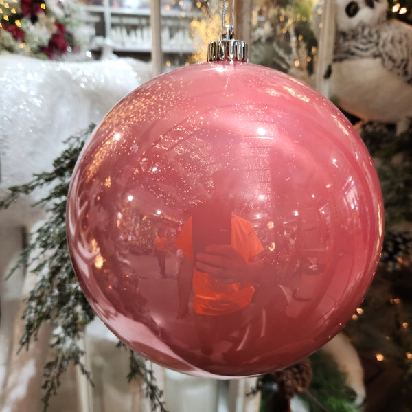 Boule en plastique sans joint rose 8"