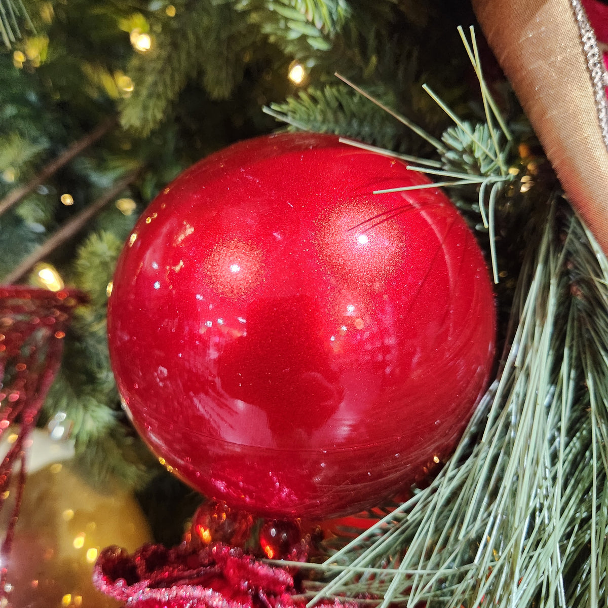4" Red Candy Plastic Ball