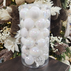 Boules incassables blanc irisé 2,5"