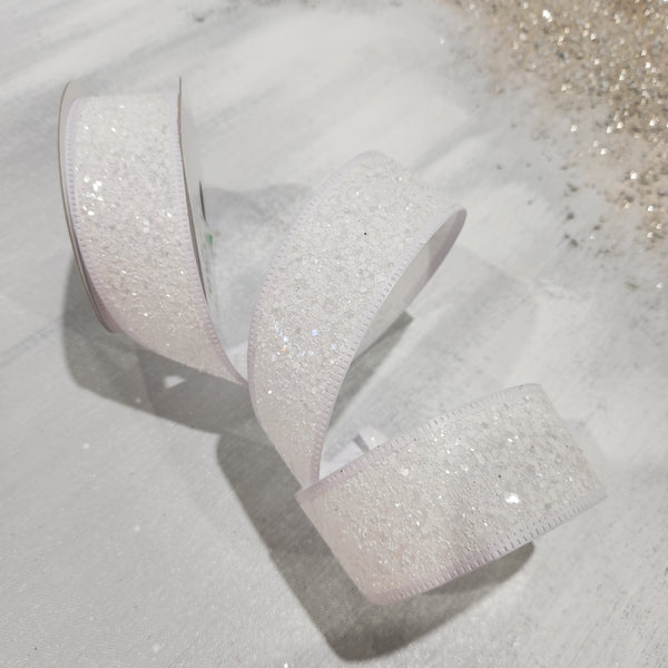 Pure White Super Gloss Ribbon 1.5" x 30'