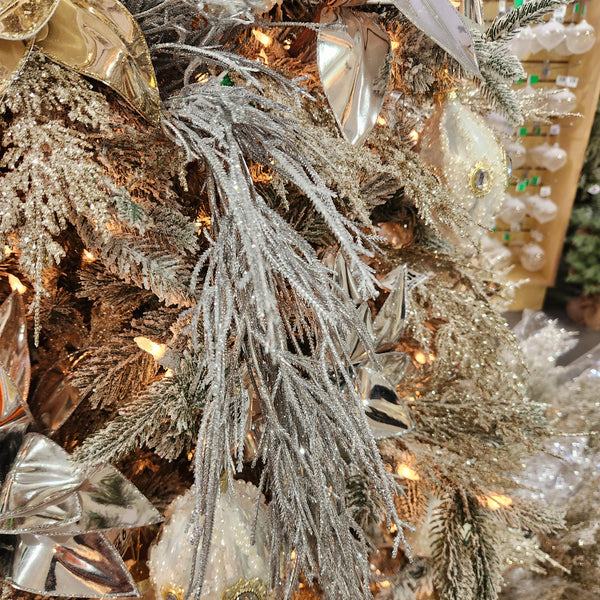 Silver Hanging Grass Stem 32"