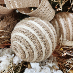 Boule en corde naturelle 4"