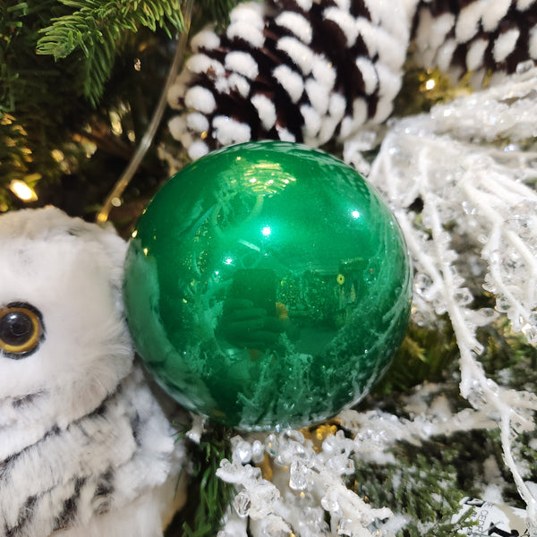 4 boules en plastique sans joint verte 4"