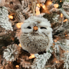 2.4" Grey Styrofoam Owl
