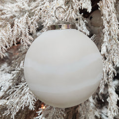 Boule en verre blanc mat 4"