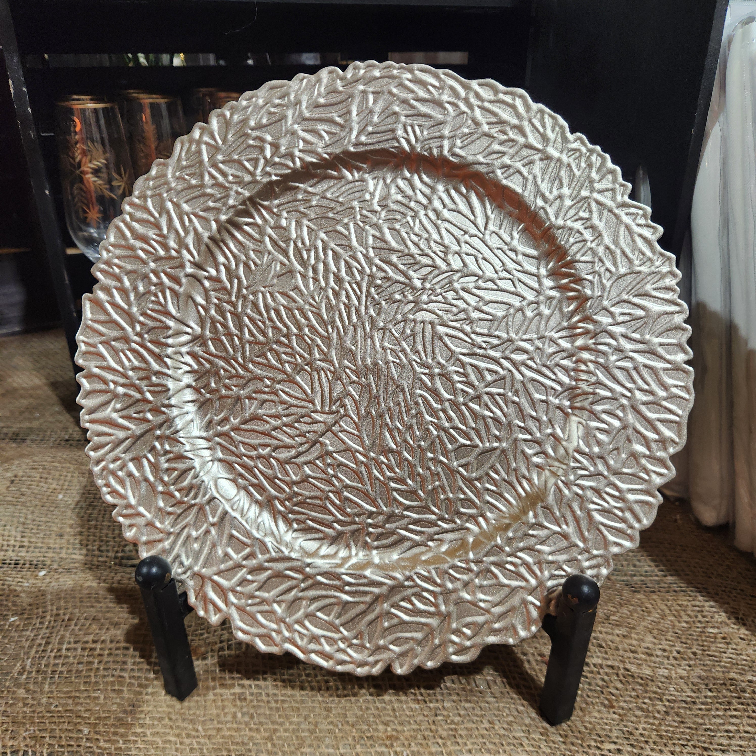 13" matching leaf decorative plate